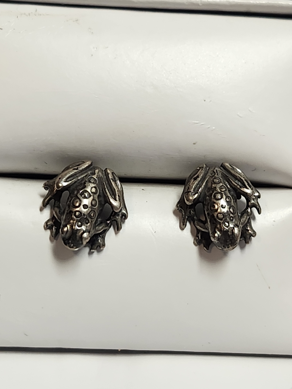 Sterling Silver Frog Earrings